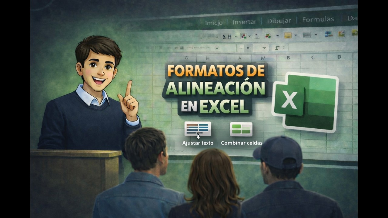 Curso de Excel Básico - Cap 7 | Formatos de Alineación en Excel | Ajustar texto, combinar y centrar.
