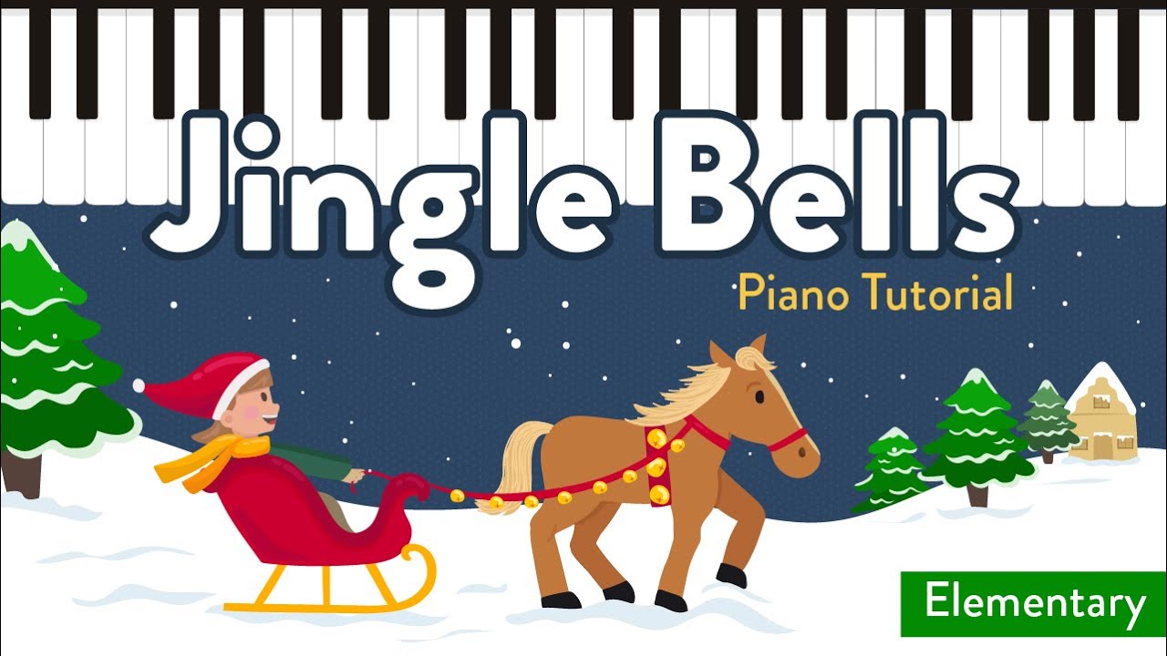 Как играть Jingle Bells на фортепиано для начинающих с простыми нотами