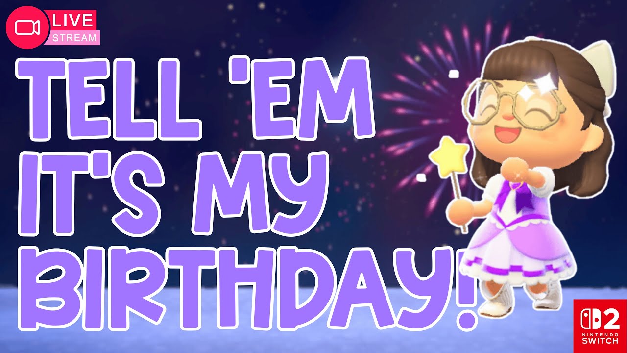 finally starting my sailor moon island! | bonus birthday stream | switch 2 | acnh | live