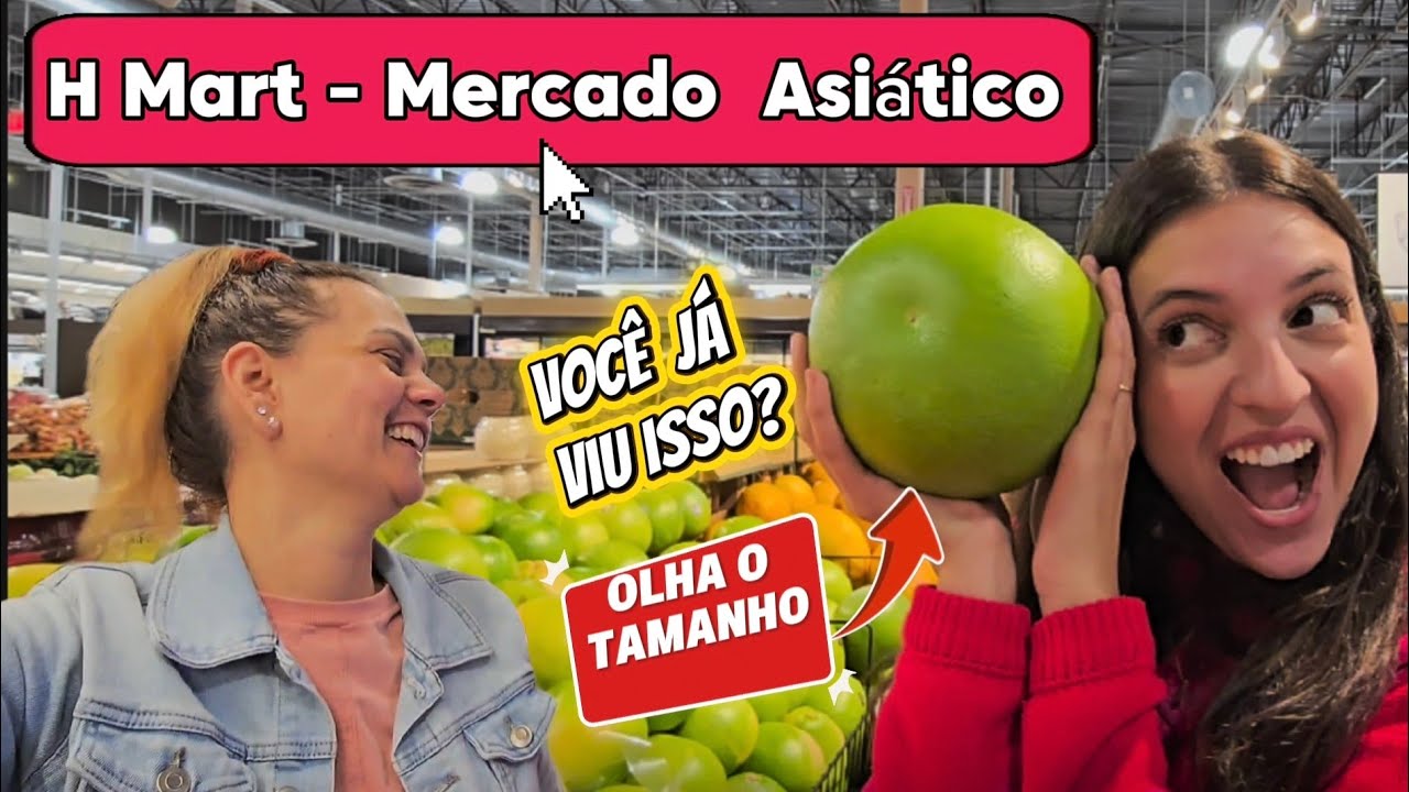 FUI AO MERCADO ASIÁTICO H MART PELA PRIMEIRA VEZ 😱🍉 | As Aventuras da Ilô