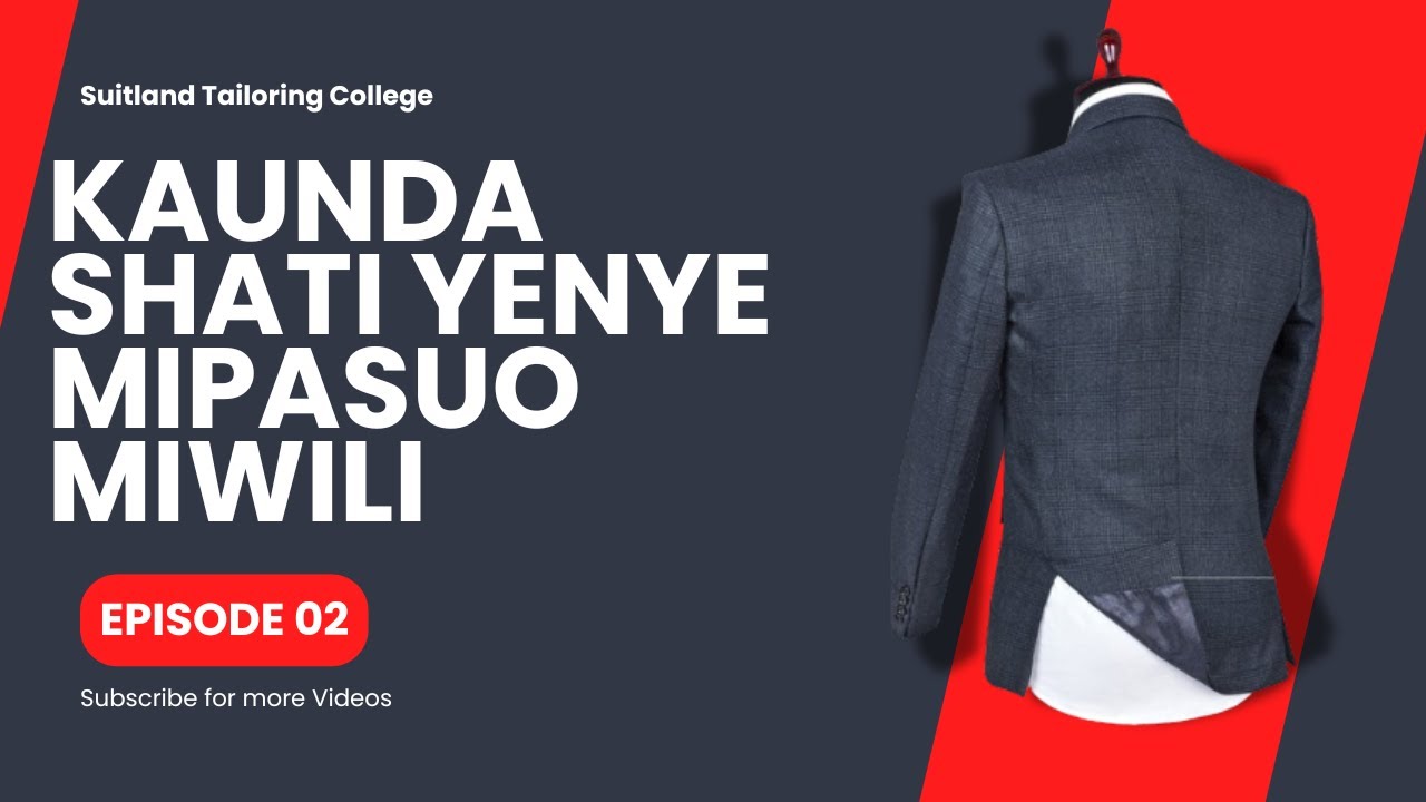 Jinsi ya kukata Kaunda Shati yenye Mipasuo Miwili- Kukata Kitambaa