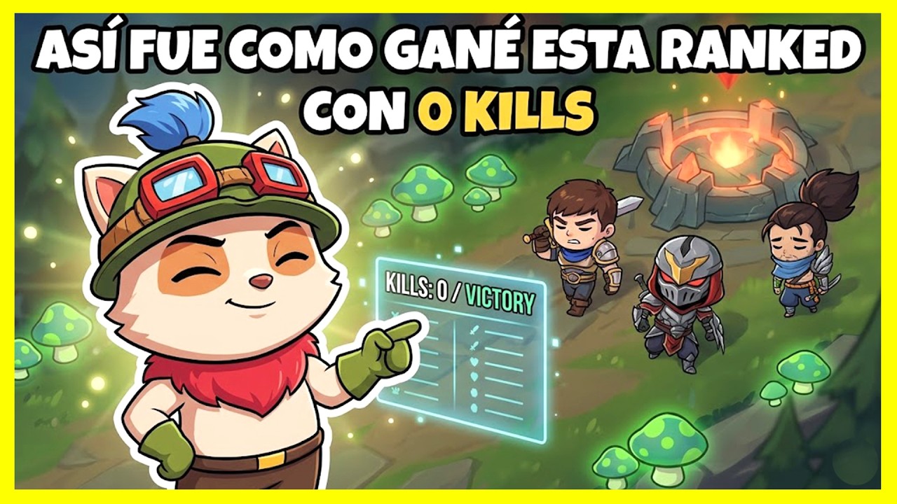 Así Fue como Gané esta Ranked con 0 Kills 😎 TEEMO vs GALIO 🗿