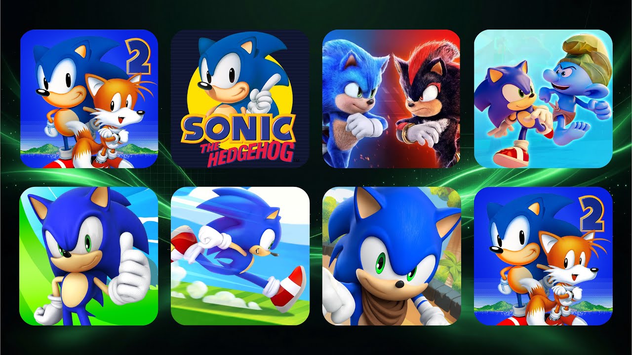 Sonic Dash, Sonic Prime, Sonic Dash 2, Sonic Forces, Sonic Jump, Sonic Boom