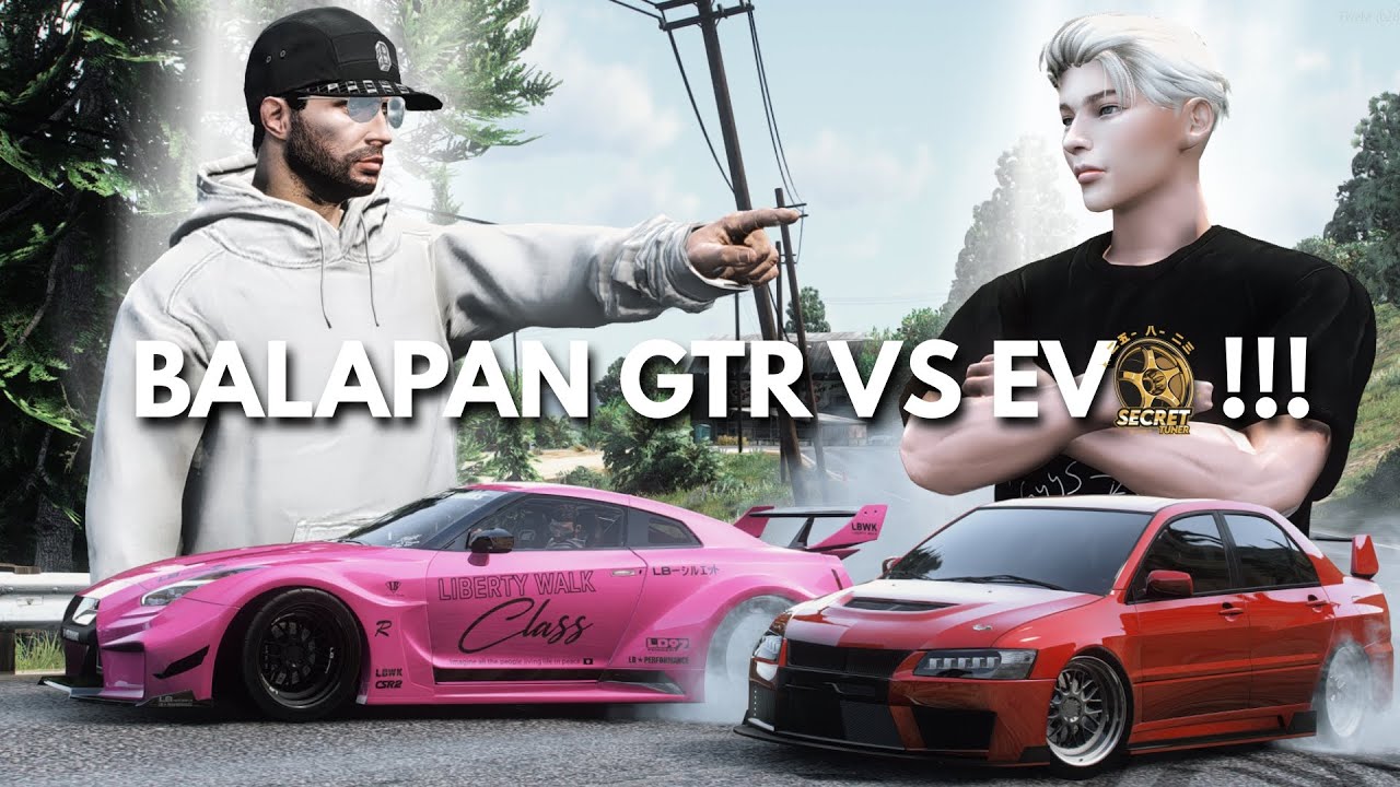 BALAPAN DI LEMBAH KEMATIAN !!! BERTEMU PEMBALAP GILA ?!! GTR VS EVO !!!