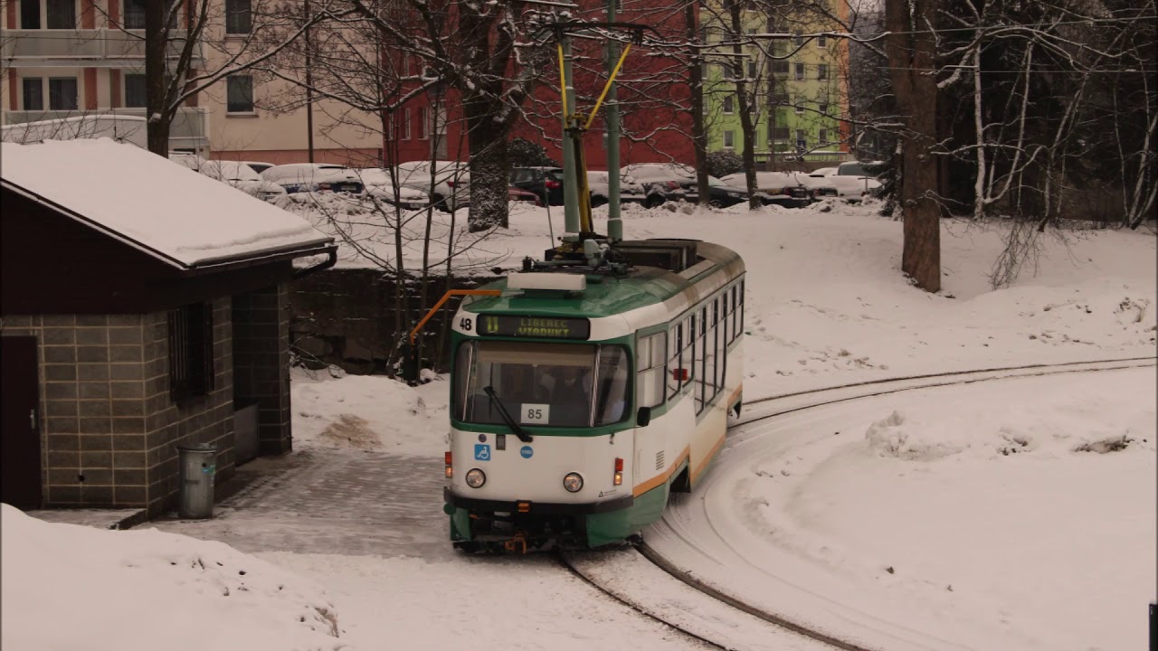 Jízda historické tramvaje 6MT a projížďka po trati Liberec - Jablonec; 7.2.2021