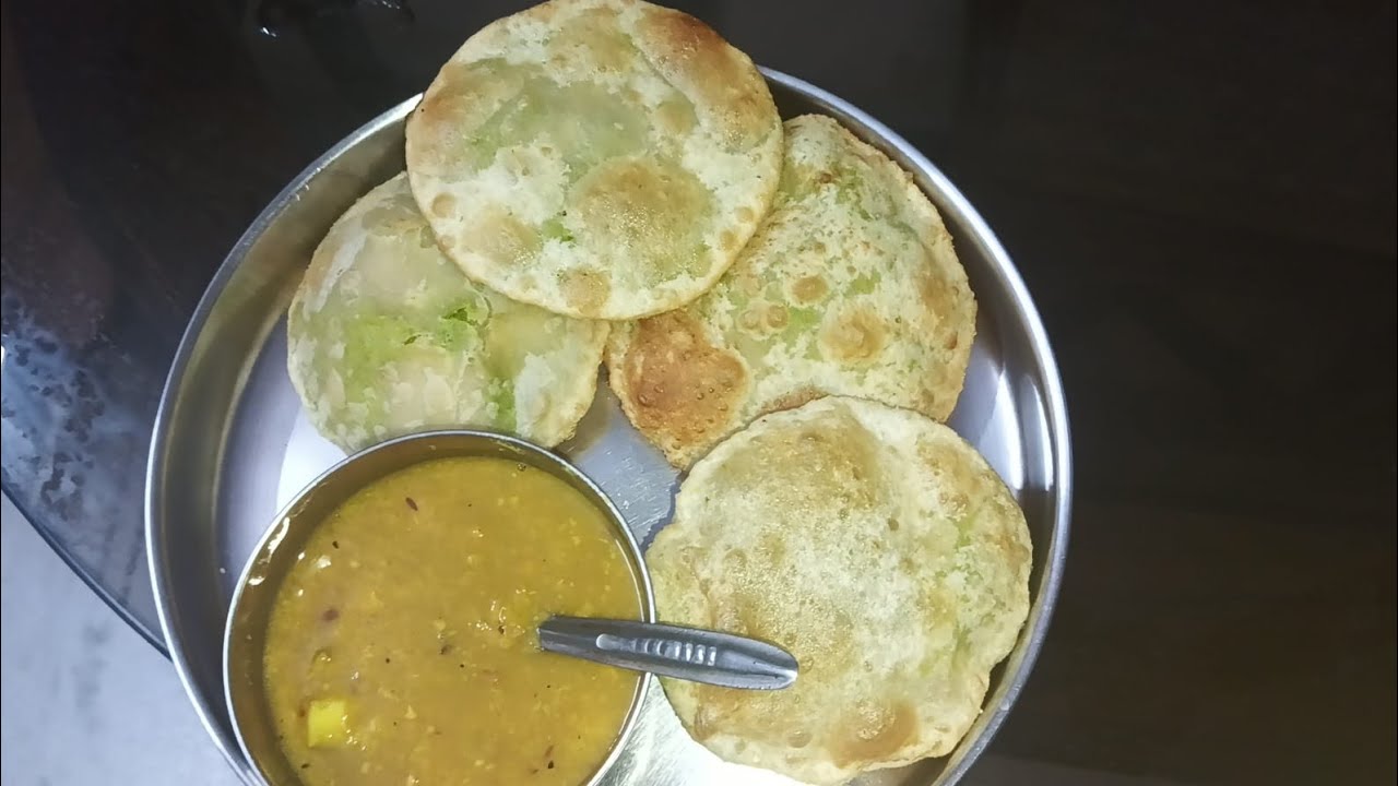 অসাধারণ সাধের কড়াইশুঁটি দিয়ে পুর বানানো কচুরি ও ছোলার ডাল সরস্বতী  পুজোর  সকালের খাওয়া