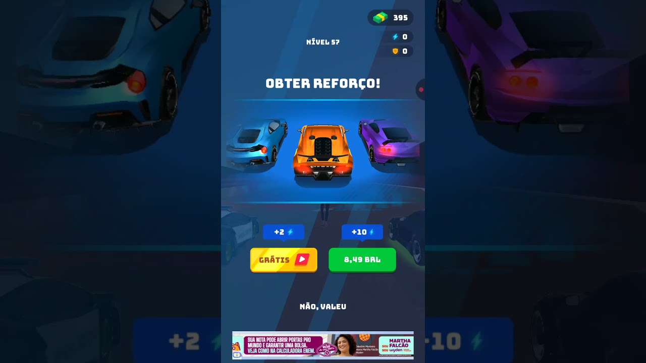 Correndo em uma corrida no (Race Master) (Fui derrotado pelo chefão?)