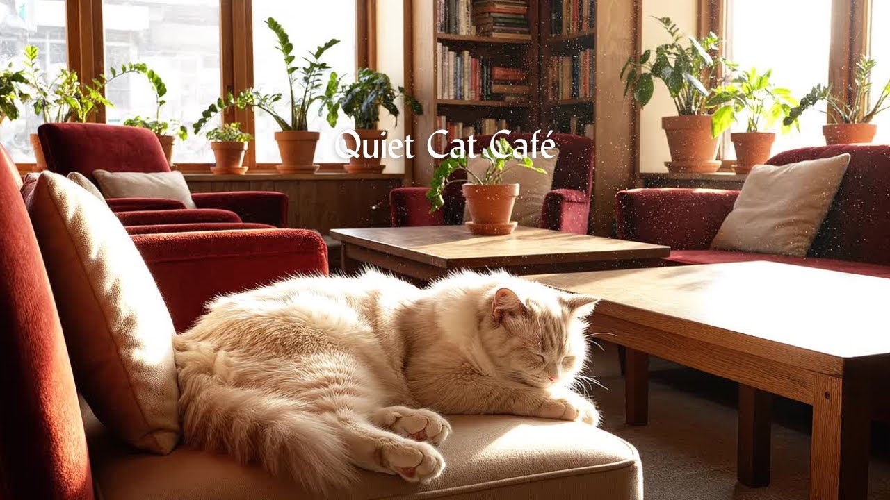 Cozy Cat Café | Gentle Background Music for Calm & Rest