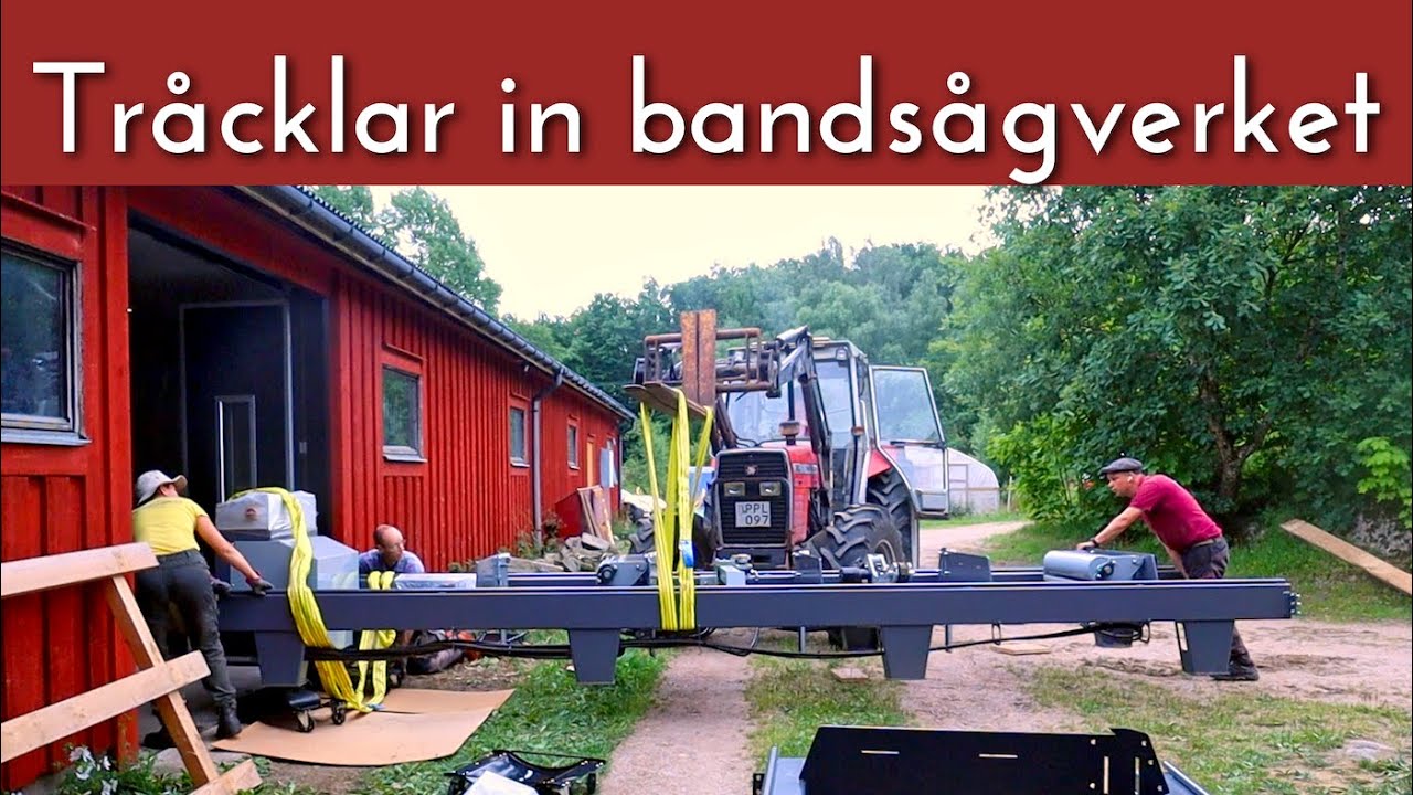 Tar in bands&aring;gverket i tr&auml;verkstaden - Trak-met TTP600 Standard med hydraulik