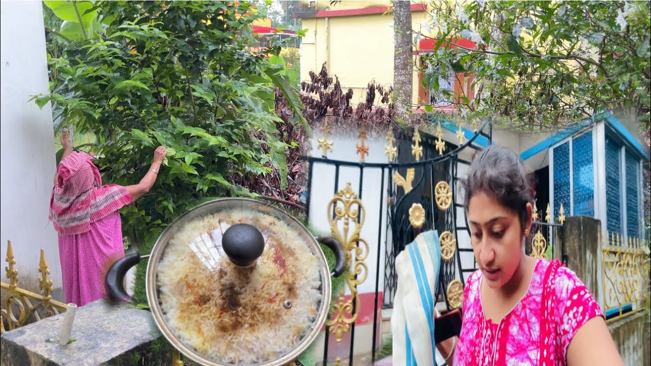 বৃষ্টির দিন সাথে জমিয়ে রান্নাবান্না করলাম বিরিয়ানি✅😋 