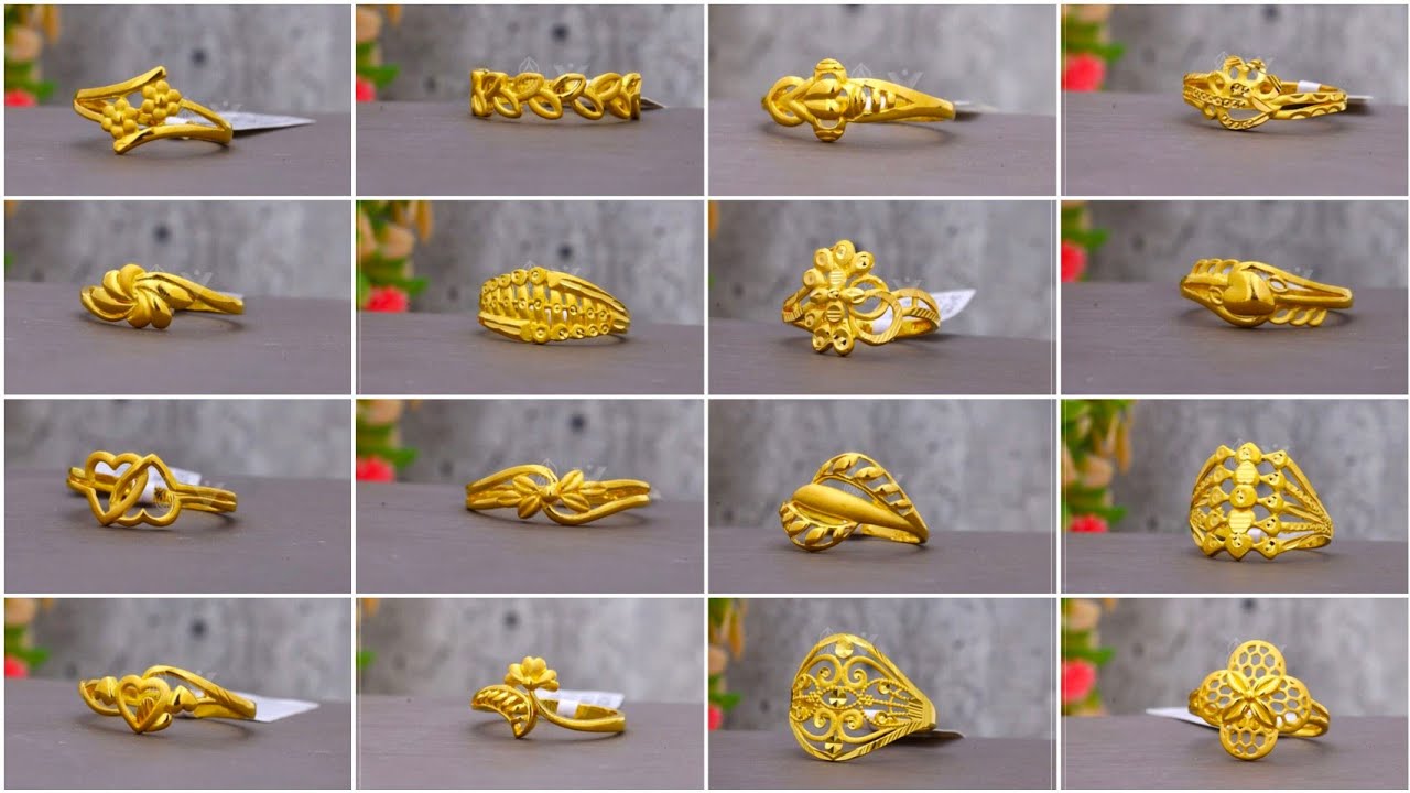 Gold Ring Designs For Women 1 gram/ New Gold Ring Designs For Women's With Price ||