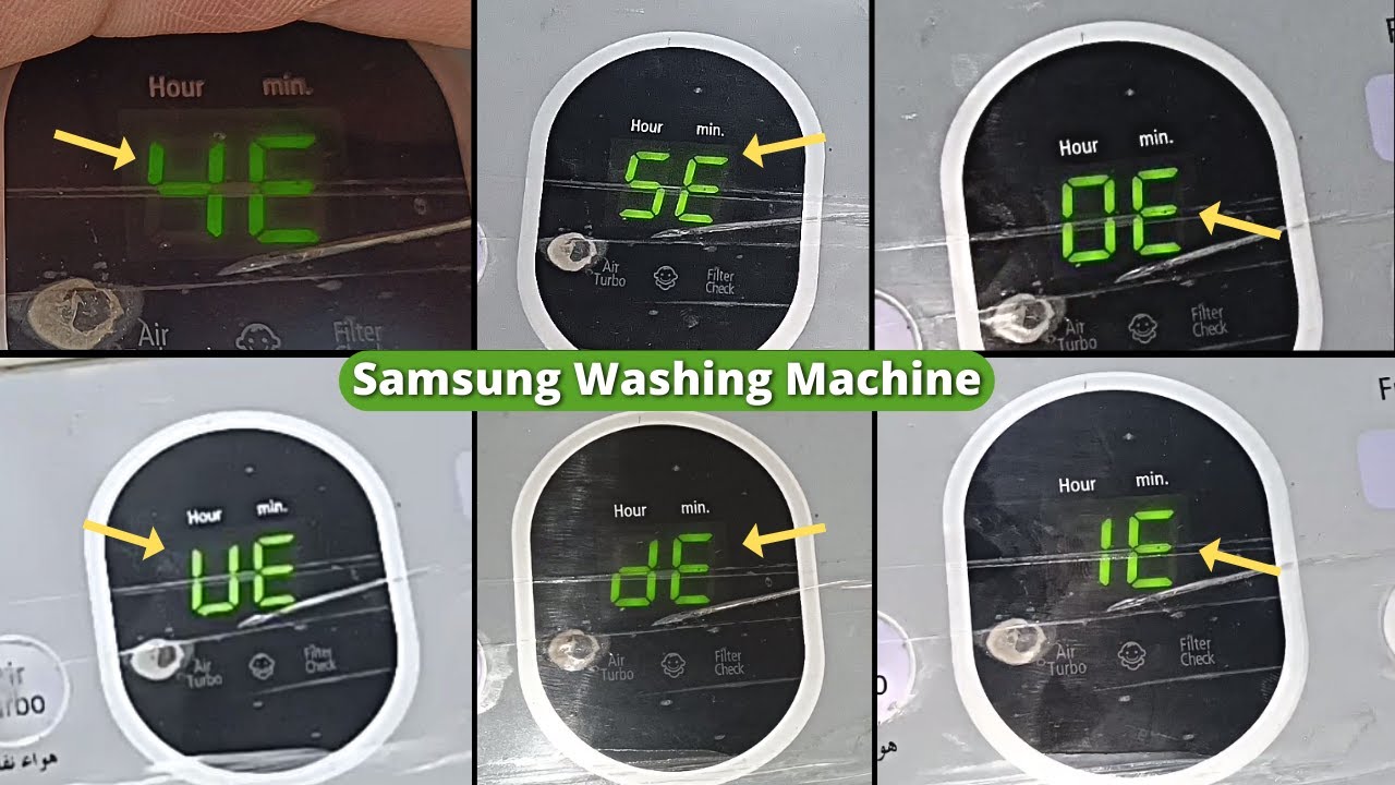 Как исправить коды ошибок стиральных машин Samsung с вертикальной загрузкой (4e/Se/Oe/Ue/De/Ie)