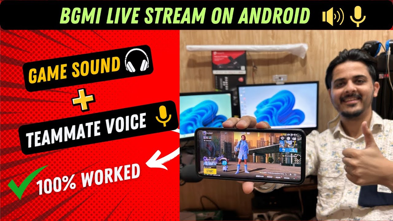 How To live Stream BGMI Mobile From Your Android: No Game Sound / Teammates voice Problem 100%Solved