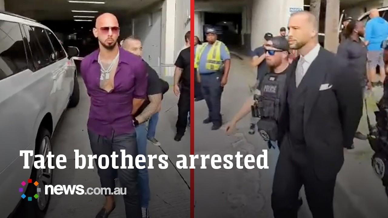 The moment Andrew and Tristan Tate arrested in Miami