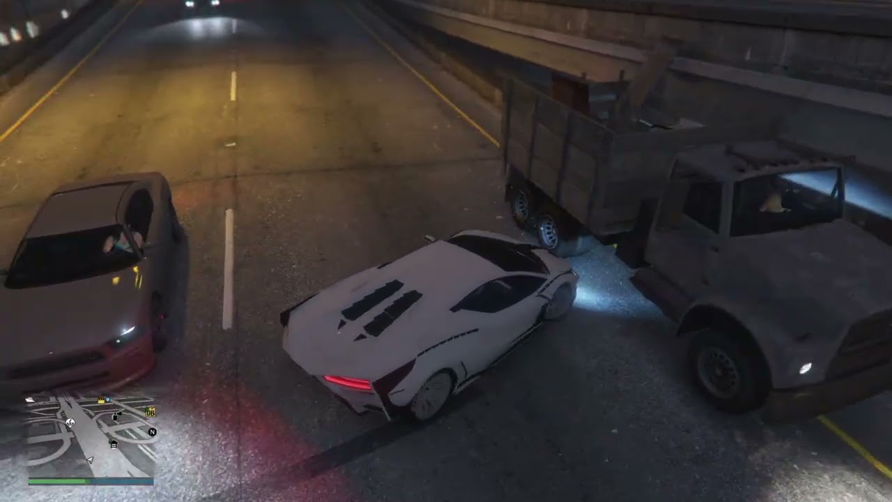 Llendo por la autopista con el lambo