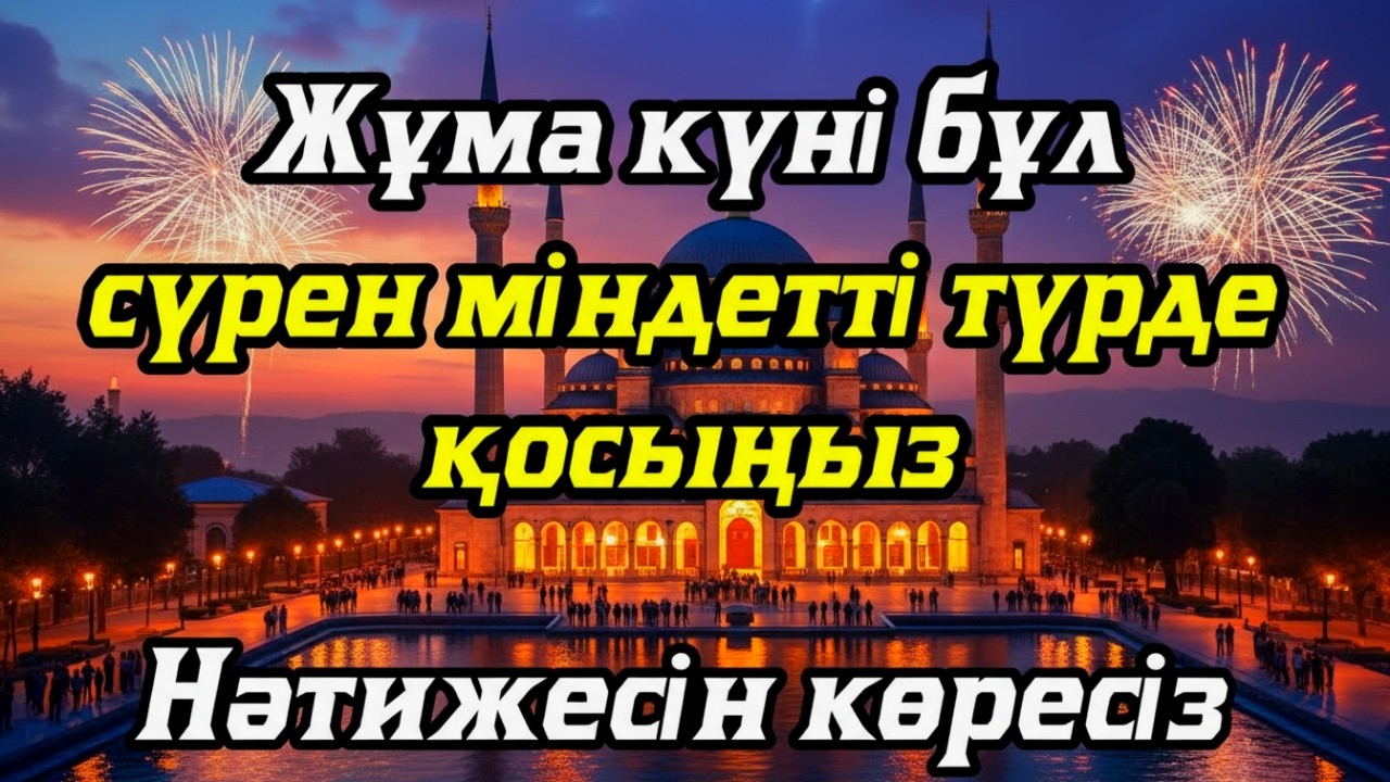 Жұма күні бұл сүрені міндетті түрде қосыңыз. Нәтижесін көресіз #құран