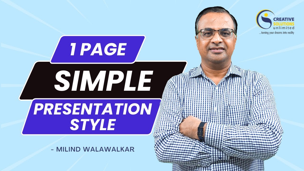 1 Page Simple Presentation Style for Advisors | Single Page | Milind Walawalkar | Video 71 | Hindi |