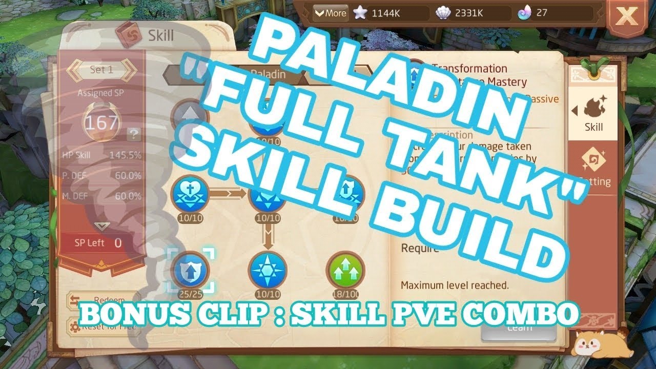 PALADIN TANKY SKILL BUILD - Tales of Wind | Laplace M!