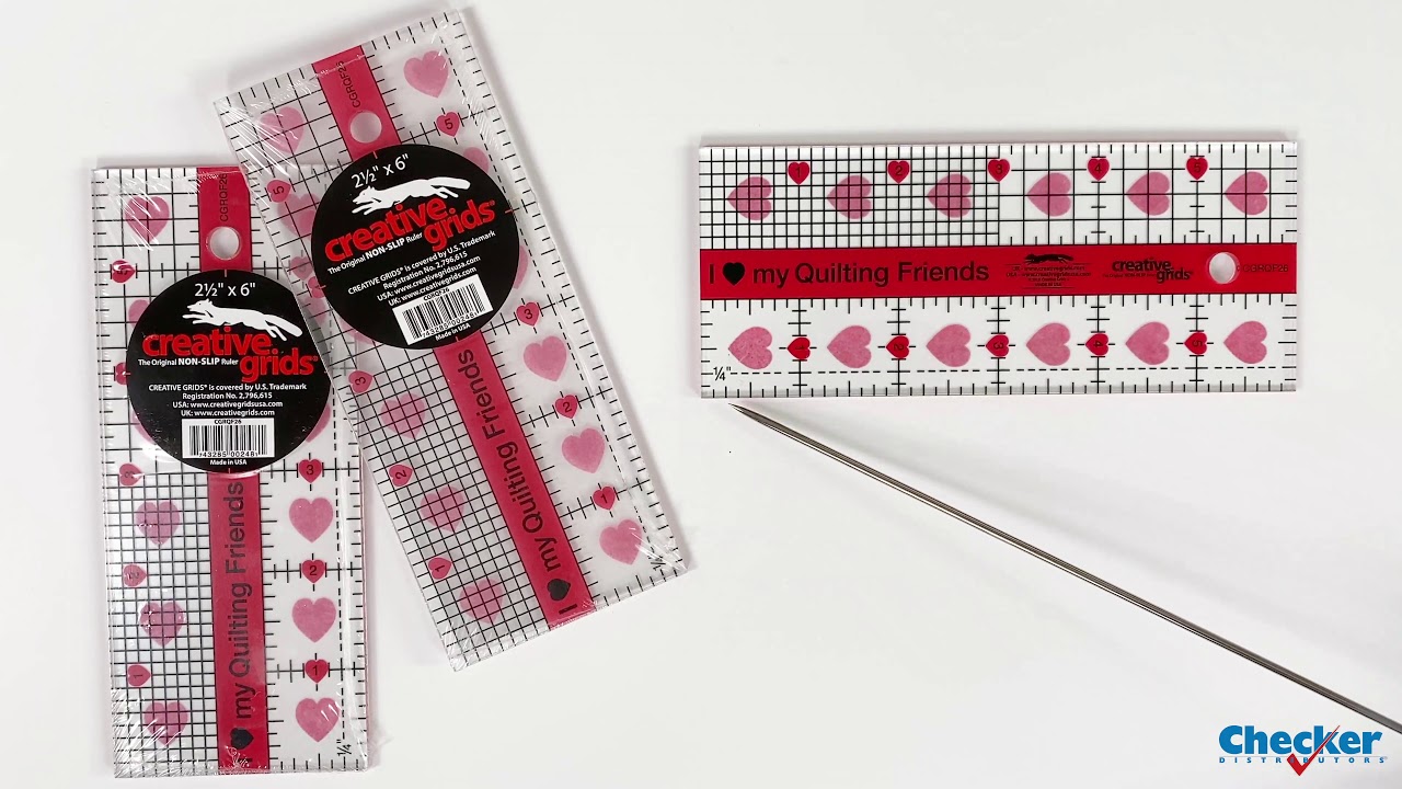 CGRQF26 - I Love My Quilt Friends Mini Quilt Ruler 2-1/2in x 6in