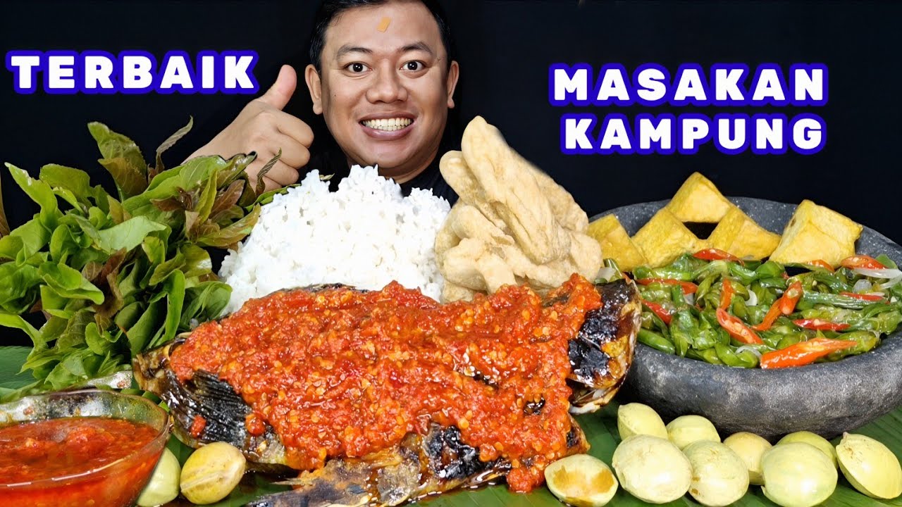 NGENAH NIKMAT BANGET⁉️ MAKAN IKAN BAKAR NILA SAMBEL PEDAS LALAPAN JENGKOL MUDA MENTAH TUMIS GENJER