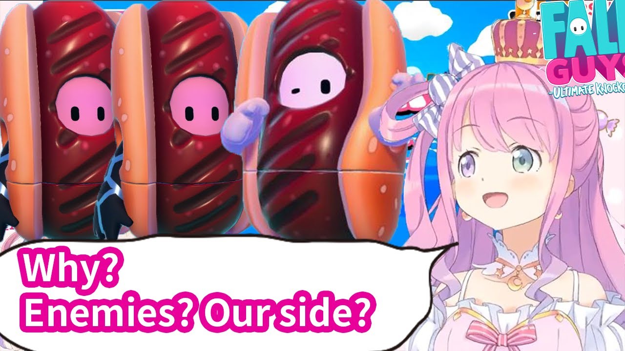 【hololive】The hot dog team is an exemplary Luknights.【Himemori Luna・FALL GUYS】【Vtuber Eng Sub】