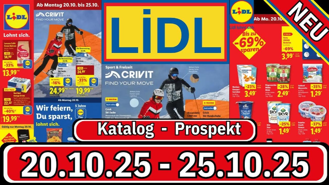 LIDL Prospekt 20.10.2025–25.10.2025! | NEUE Angebote & Aktionen!