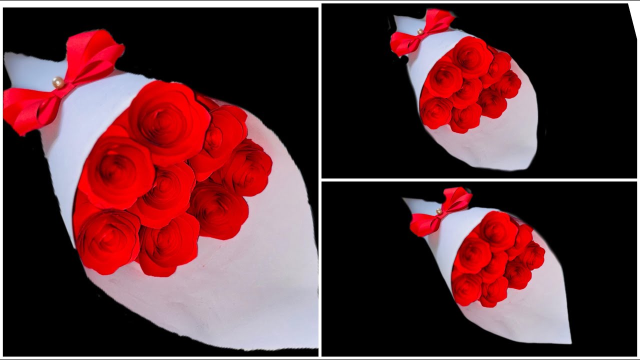 How To Make A Stunning Paper Flower Bouquet | Valentine
