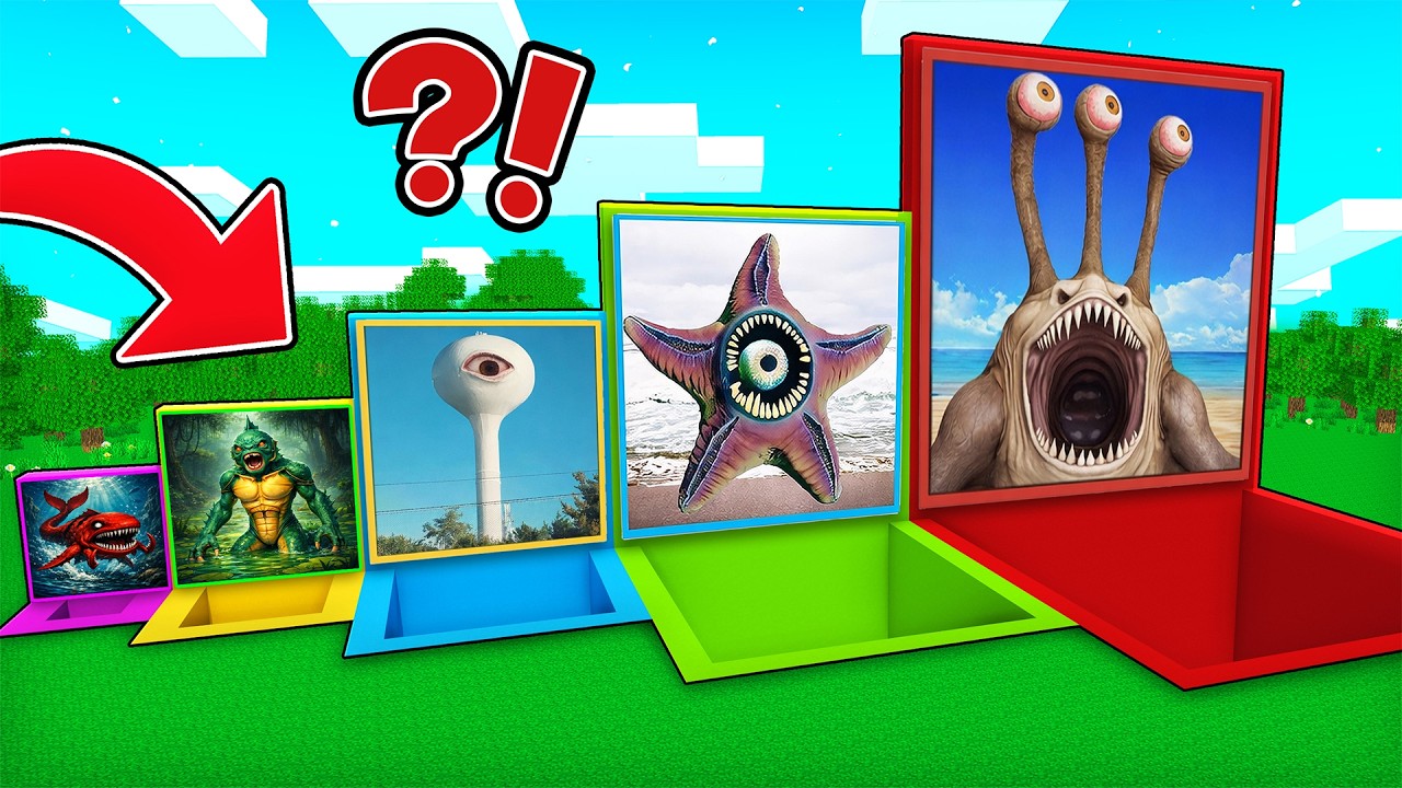 What INSIDE This ALL NEW SEA MONSTERS of ALL SIZE PITS in Minecraft!