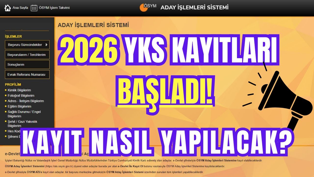 2026 Yks Kayıtları Başladı! Yks Sınavı Kaydı Nasıl Yapılır? Kayıt Adımları, İnternetten Başvuru