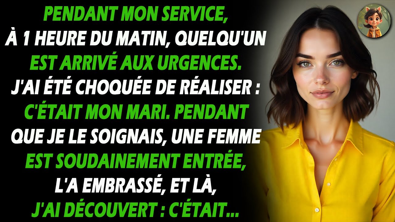 À 1 heure du matin, mon mari a été emmené d'urgence aux urgences - puis elle est arrivée et l'a...