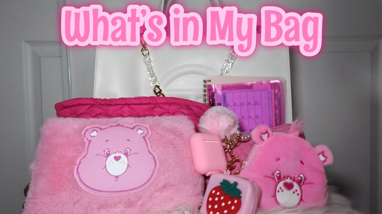 WHAT’S IN MY BAG | White Medium Telfar 💕all pink accessories💕