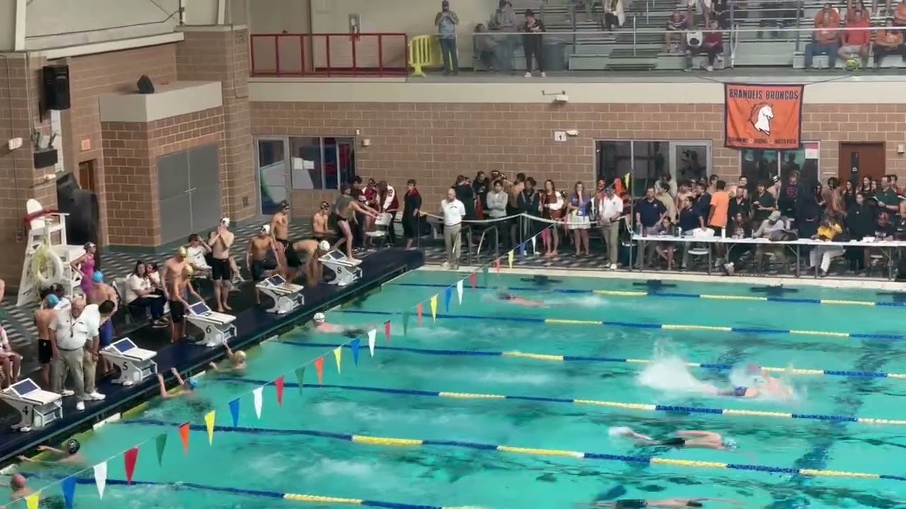 Zack Collins 2026 Texas UIL 6A Region 7 Championship 200 free relay lead off prelims 21.16