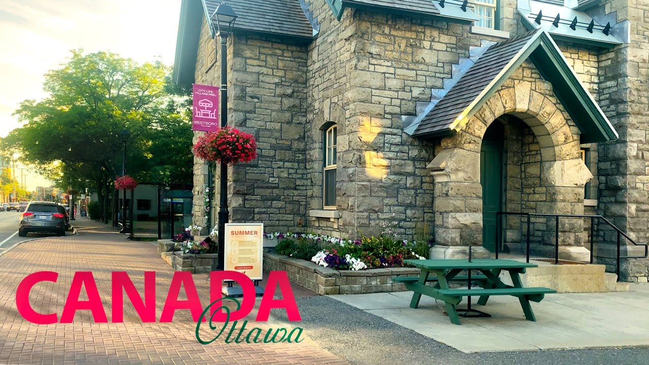 Evening Walk along Wellington Street West & Richmond Road | Aug 2025, Ottawa | 4K