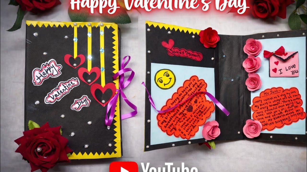 Valentine’s Day Scrapbook | Handmade Valentine Gift Idea 💖 | Easy DIY Love Scrapbook