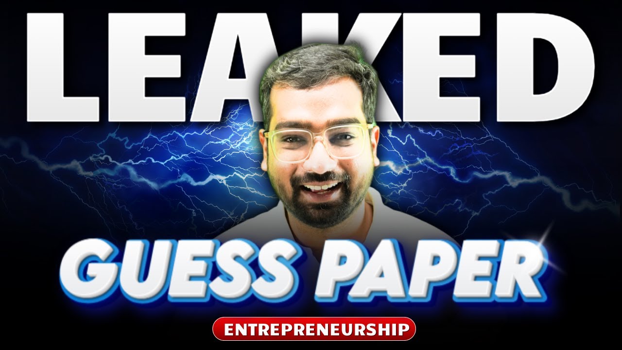 🚨 GUESS PAPER 1 🔥 | Class 12 Entrepreneurship | CBSE Board Exam 2025–26