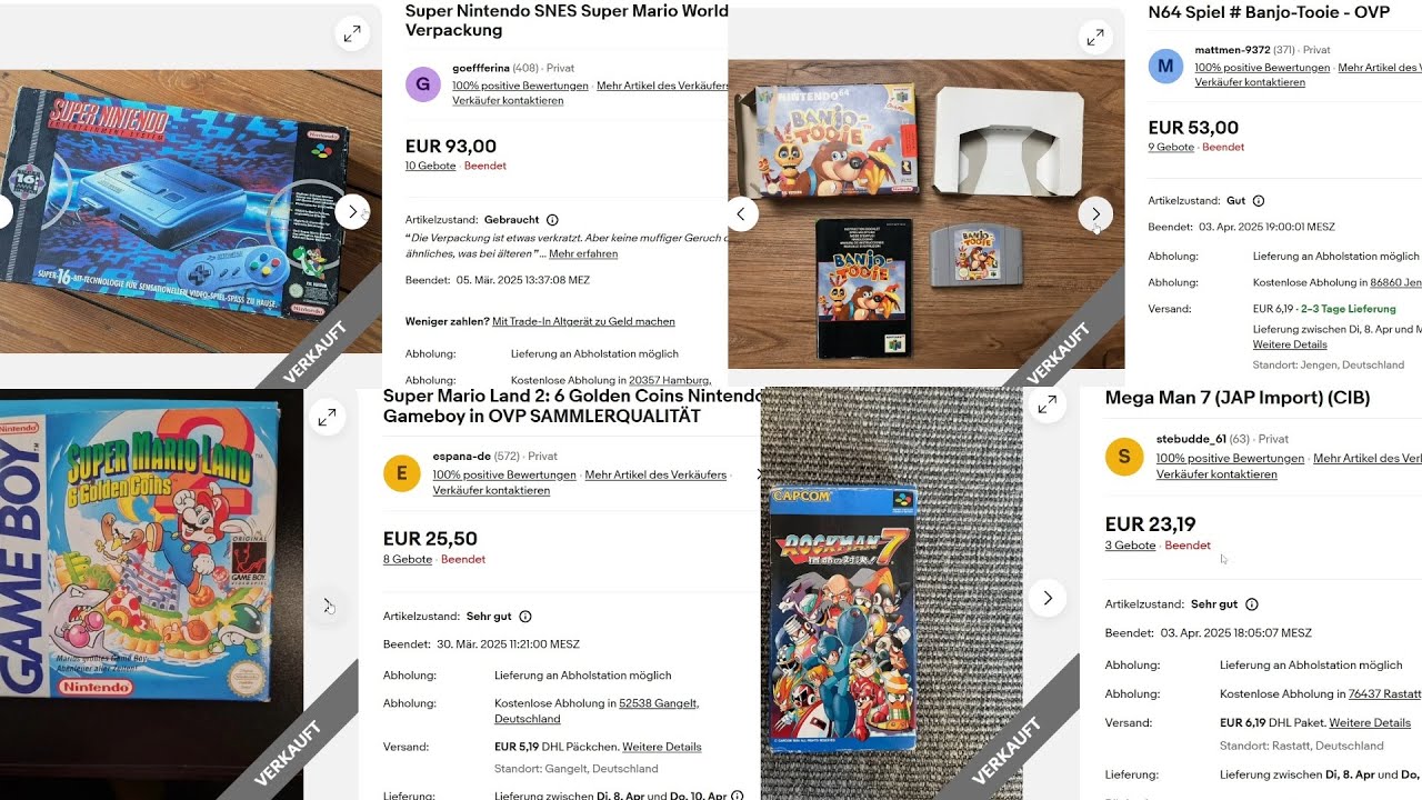Ebay Retro Games Marktübersicht und Preisentwicklung - Folge 2 - Schnapper sind doch noch möglich!
