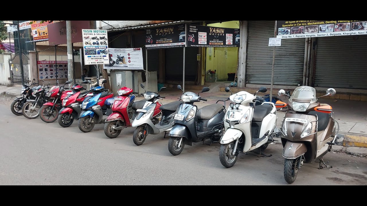 Second Hand 2 Wheeler's || Used Bikes & Scotties || in Kharghar, Navi Mumbai. Part 3