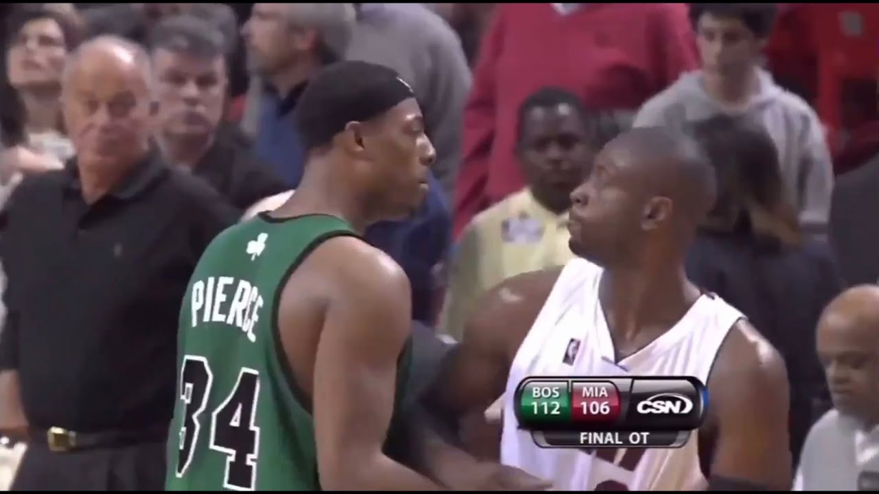 Paul Pierce 17 Points vs Miami Heat (01/06/2010) *Ally-Oop pass to Rondo send the game into OT!!*