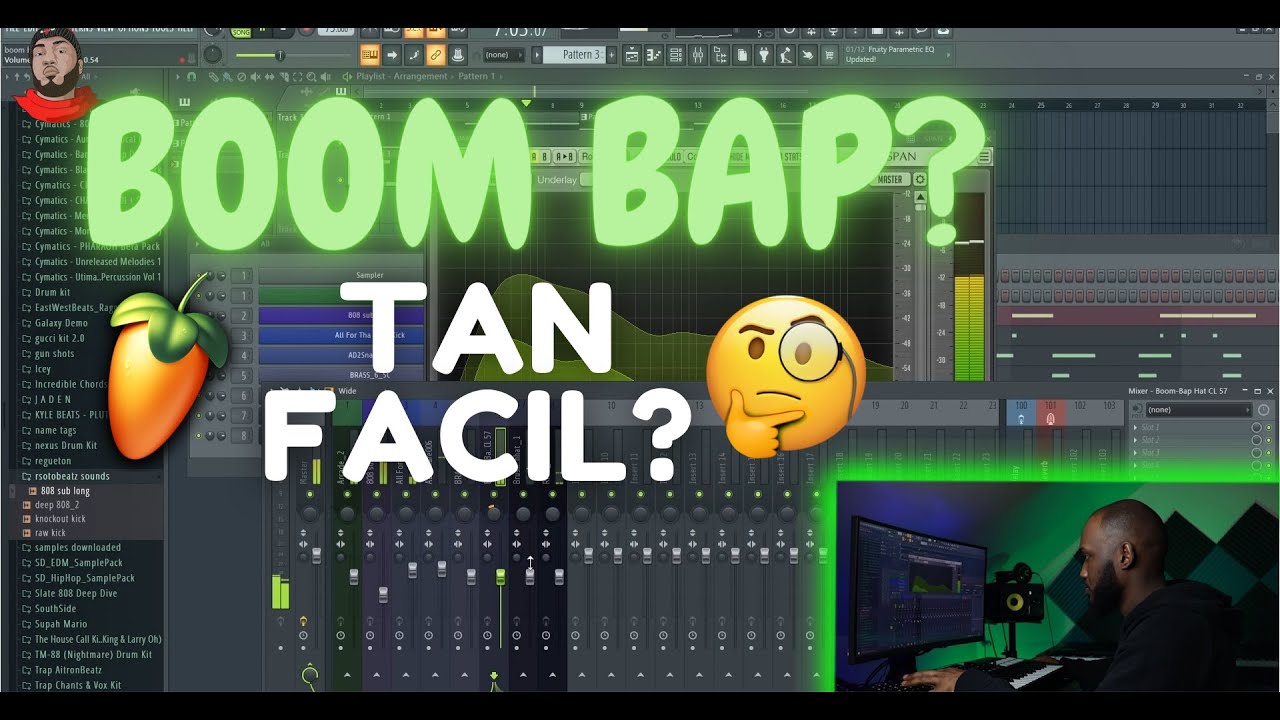HACIENDO UN BEAT DE BOOM BAP EN FL STUDIO 20.8 PROCESO DETALLADO. LIBRERIA DE BOOM BAP GRATIS