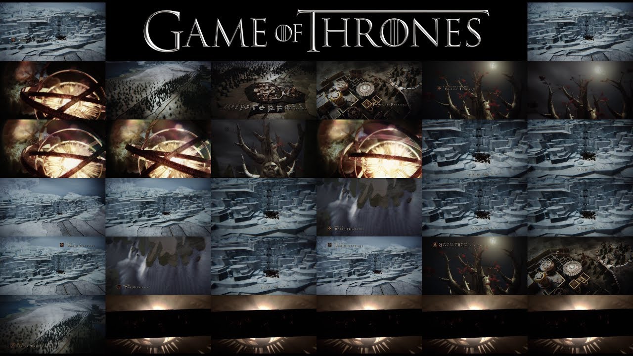 Game of Thrones - All Variants of Opening Credits at the same time
