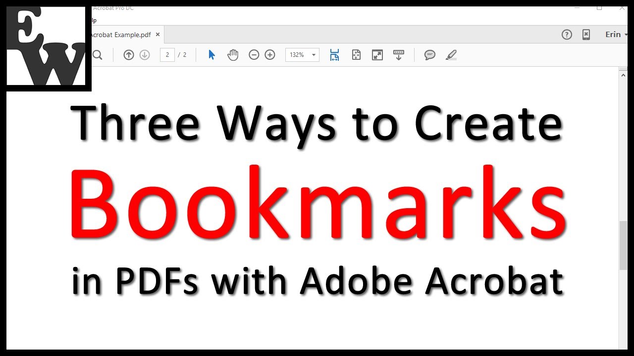 Three Ways to Create Bookmarks in PDFs with Adobe Acrobat (Older Interface)