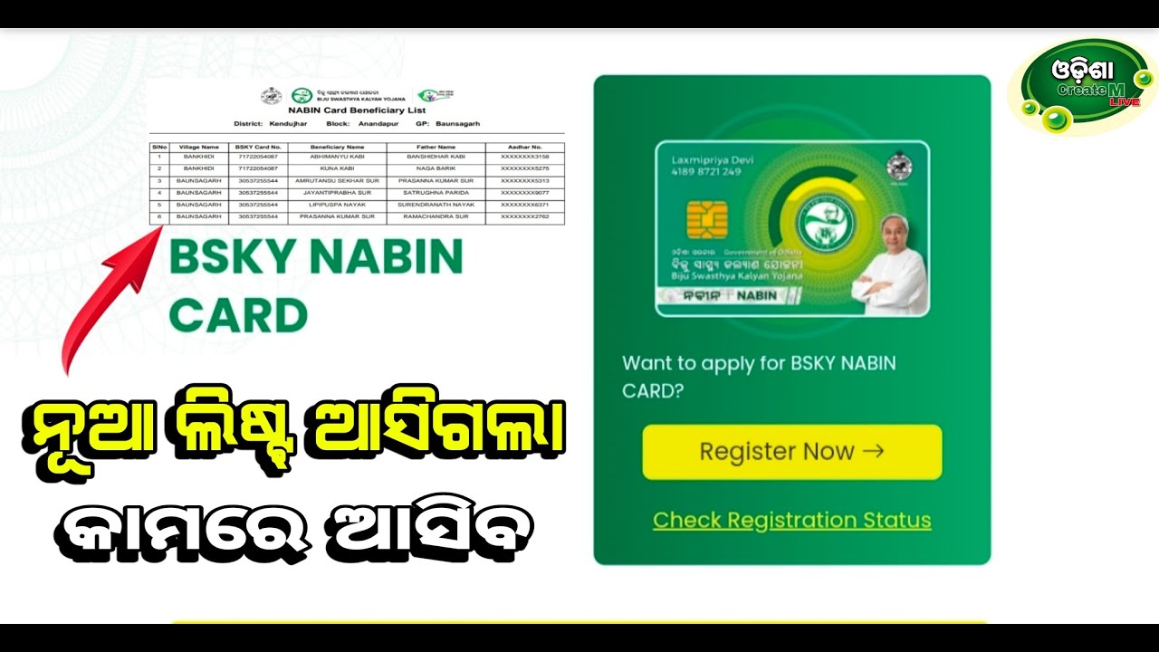 bsky naveen card new list 2024 | odisha bsky naveen card