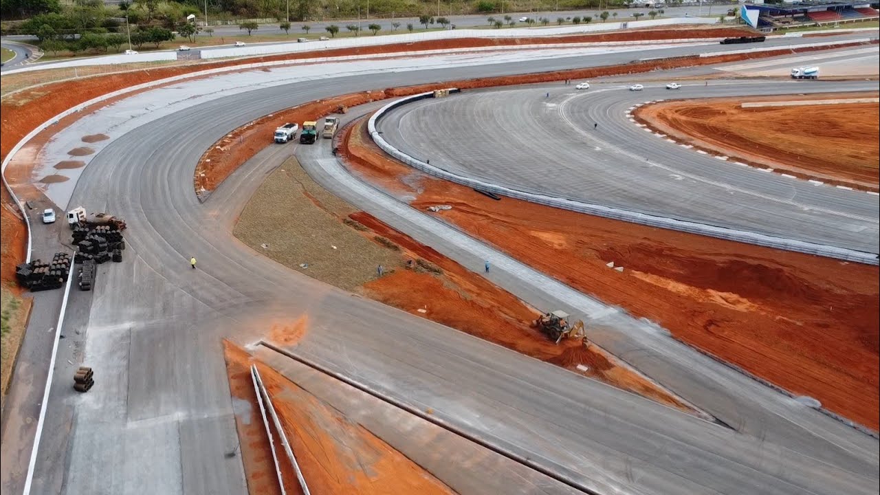 Drone mostra a evolução da obra do Autódromo Internacional de Brasília