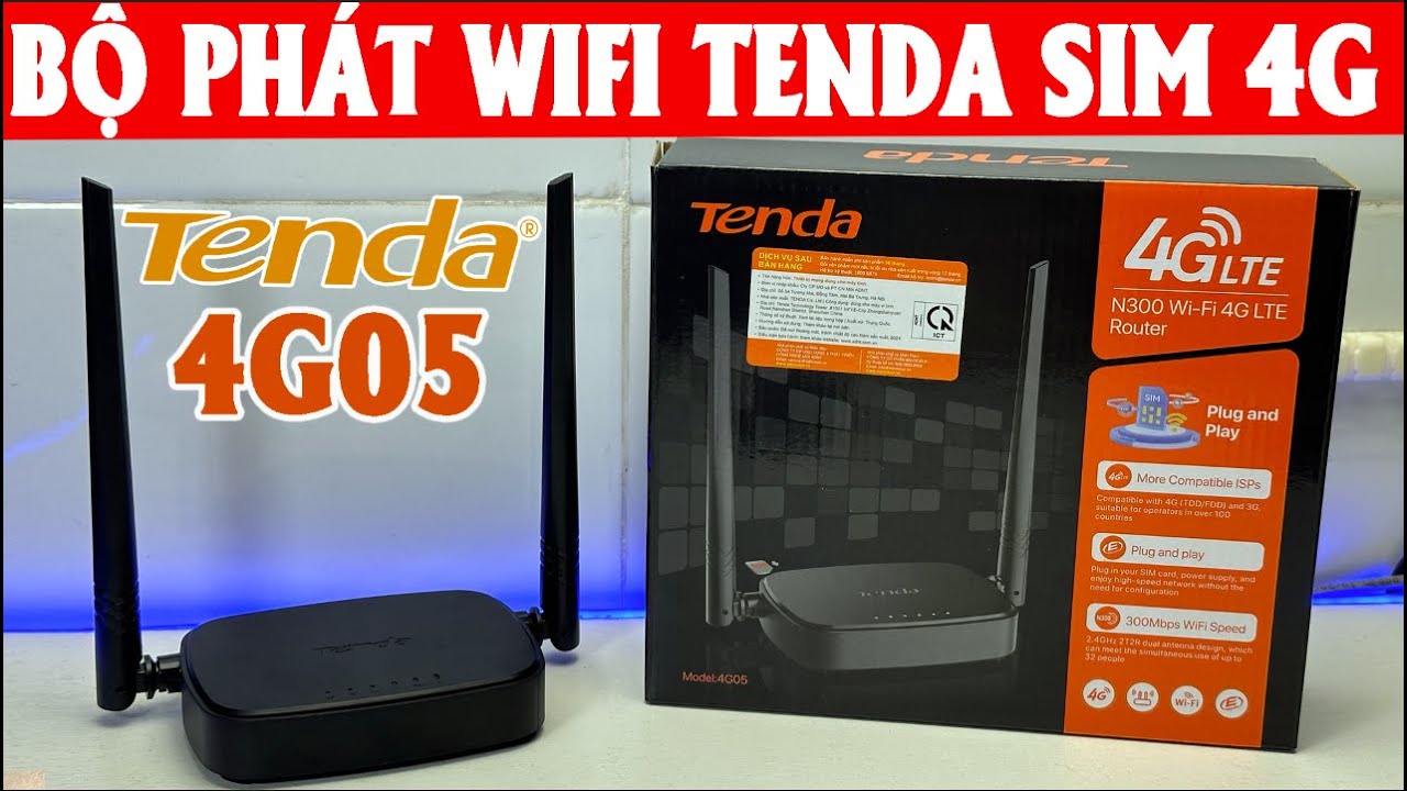 GIẢI PHÁP LẮP CAMERA NHỮNG NƠI KHÔNG CÓ INTERNET, BỘ PHÁT WIFI 4G TENDA 4G05 #TENDA4G