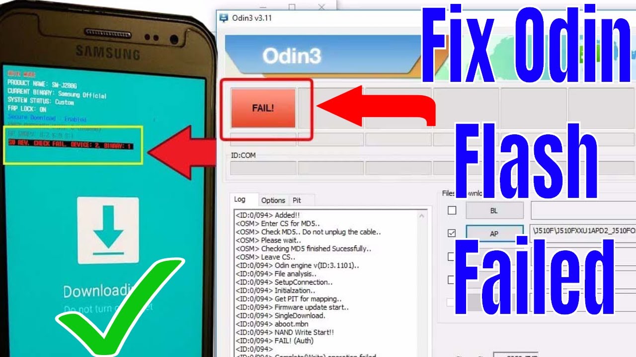 Odin Flash Fail While Flash Any Samsung Devices How To Fix 2018 !!!