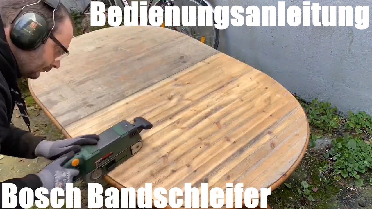 Bosch Bandschleifer (750 Watt, im Koffer) Bedienungsanleitung Heimwerker Anleitung