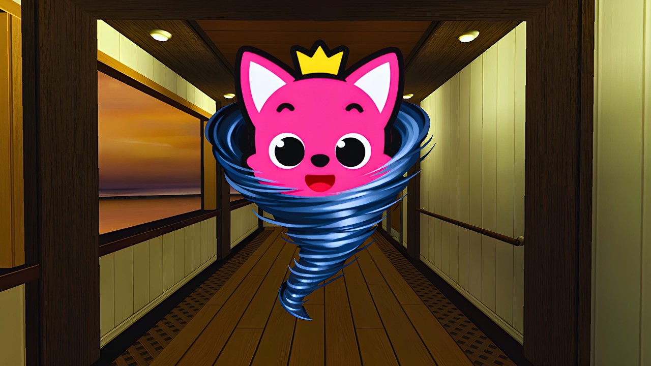 TORNADO Pinkfong Nextbots WHOOSH CHASE in Red Zarp Biome l Garry's Mod Nextbots