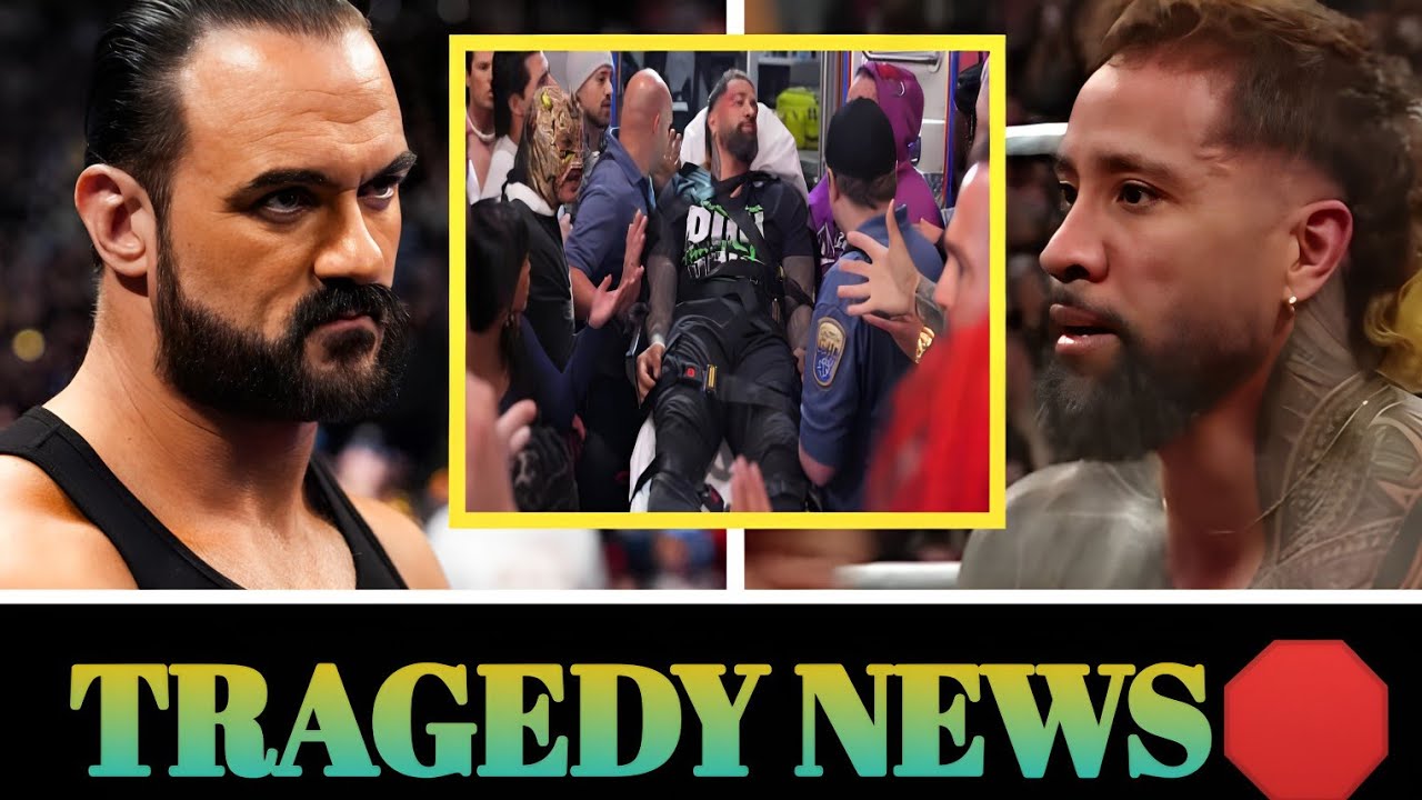 TRAGEDY BEFORE CHICAGO🛑JEY USO HOSPITALIZED AFTER BRUTAL AMBUSH FROM DREW MCINTYRE ON SMACKDOWN😭