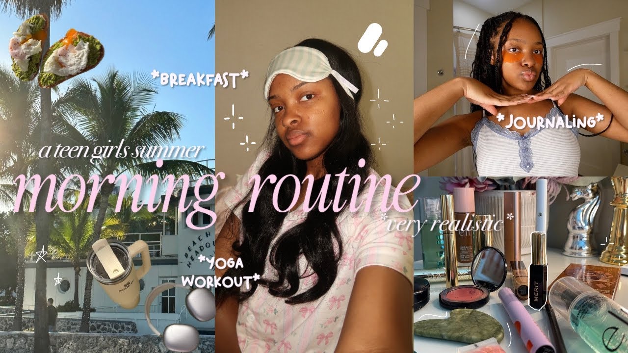 A Teen Girls Summer Morning Routine 💐☀️ //  breakfast, journaling, yoga, and more!!