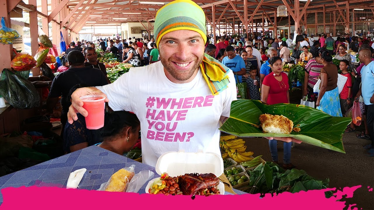 Surinamese Market Food Tour!! Indian & Indonesian Food in Paramaribo, Suriname!!